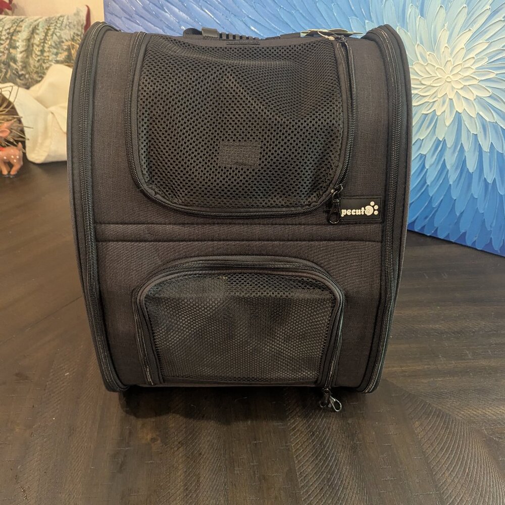 Pecute Pet Carrier Backpack - Black